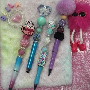 Vibrant Kids Pen Set with Charms